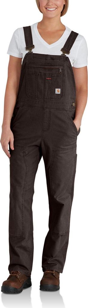 Carhartt Damen Latzhose bib overall Dunkelbraun S