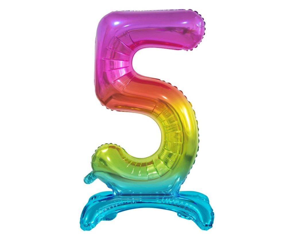 Balon foliowy cyfra 5 stojący 74 cm Obrázek produktu 