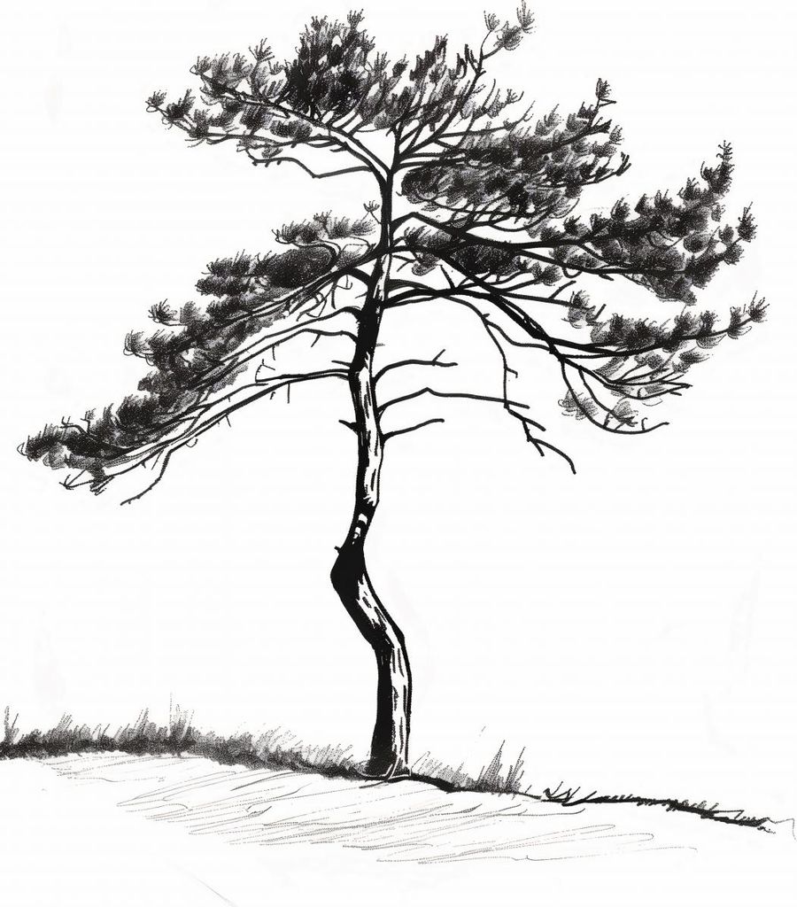 Plakat 67,5x95cm Einsame Kiefer