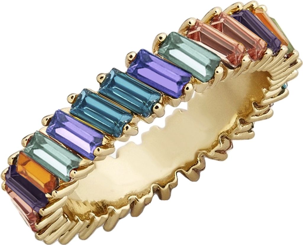 Frauen voller Rechteck Faux Kristall eingelegten Fingerring Hochzeit Party Schmuck Geschenk