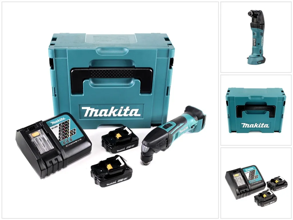 Makita DTM50RAJ Découpeur-Ponceur Multi-Tool 18V avec 2 Batteries 2,0Ah