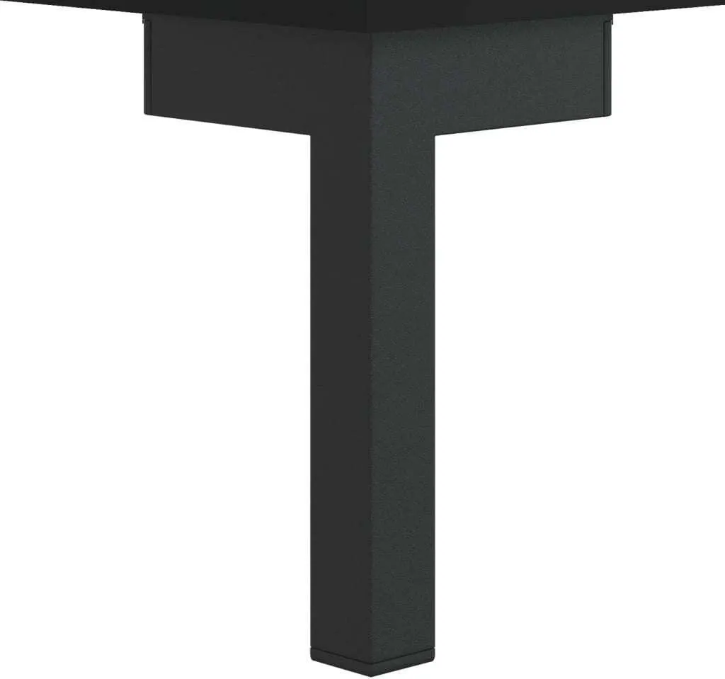 SYFAX™ Set 2 Tavolini Neri 50x50x40 cm in Legno Multistrato per Salotto - 9