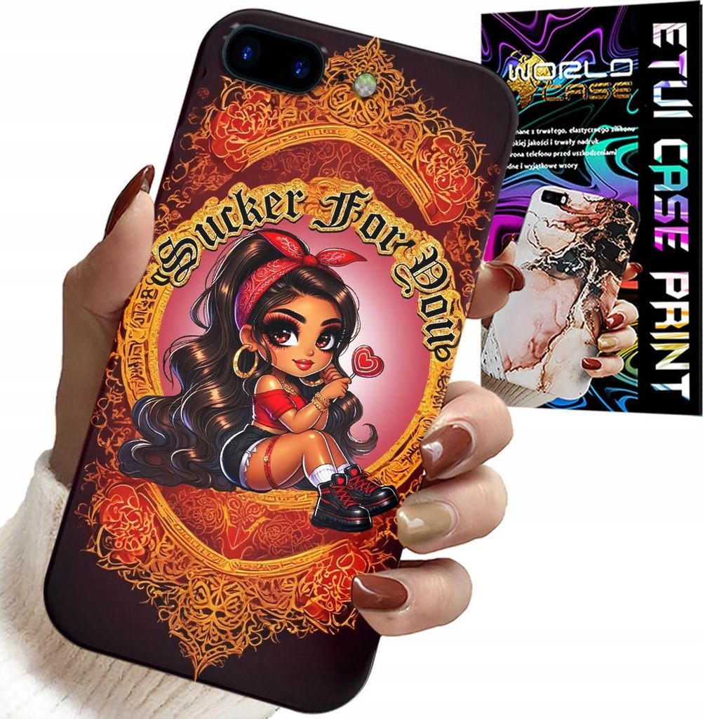 Hülle Für Iphone ( 7 Plus ) - Sucker For You Fashion Doll Case + Glass