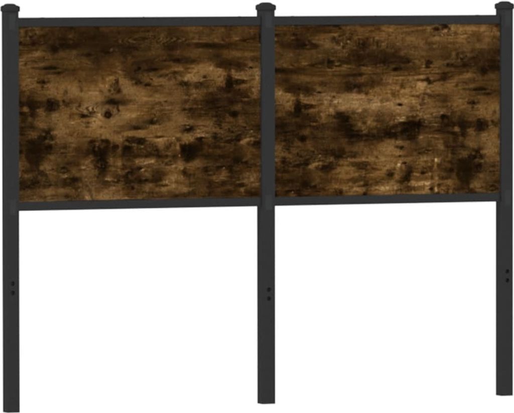 Kopfteil Räuchereiche 120 cm Holzwerkstoff und Stahl