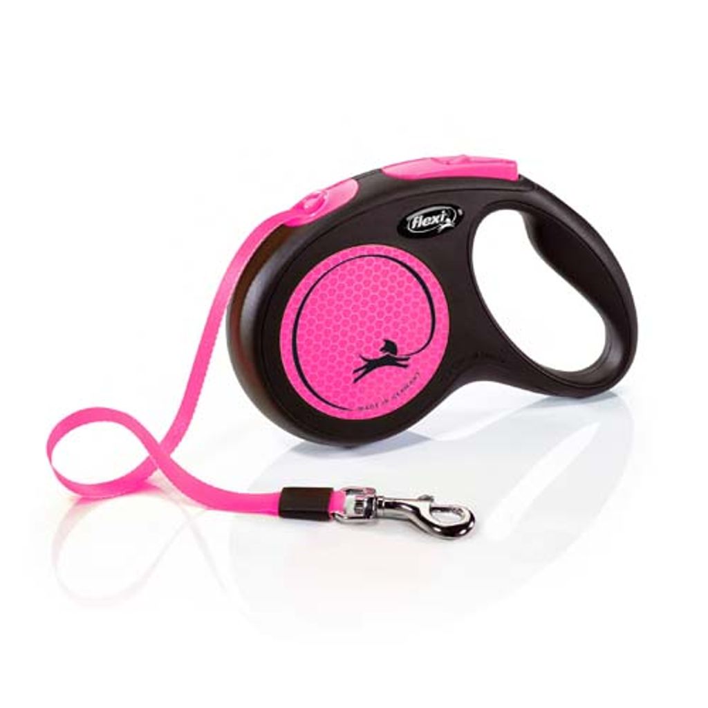 Flexi New Classic Neon Gurt-Roll-Leine - M / Pink Produktbild 17