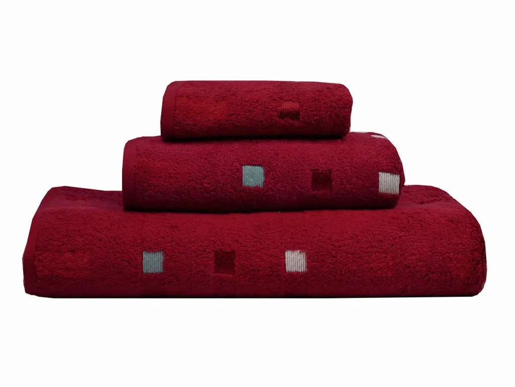 Asciugamano Lusso Framsohn Quattro Bordeaux 50x100 - Cotone & Modal