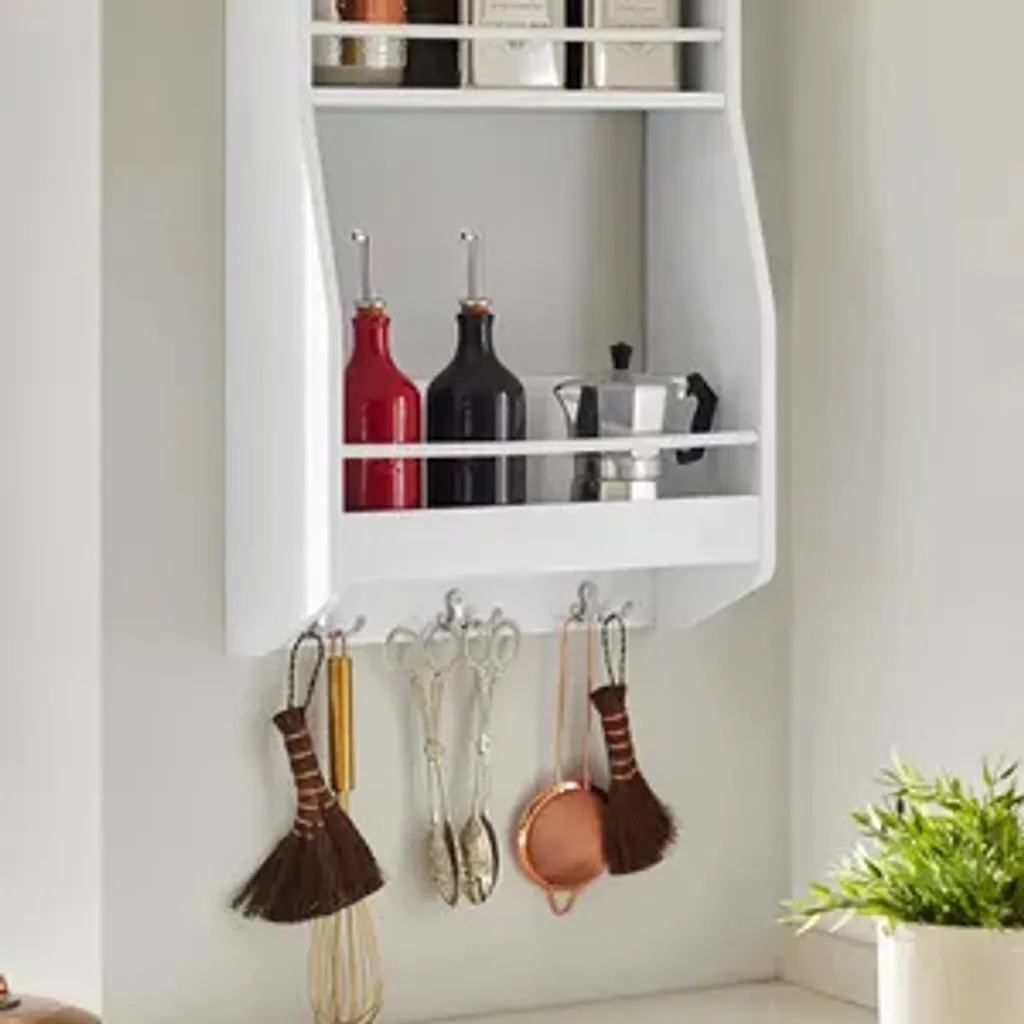 Étagère Suspendue Multi-usage Blanche 38 cm de Large pour Rangement