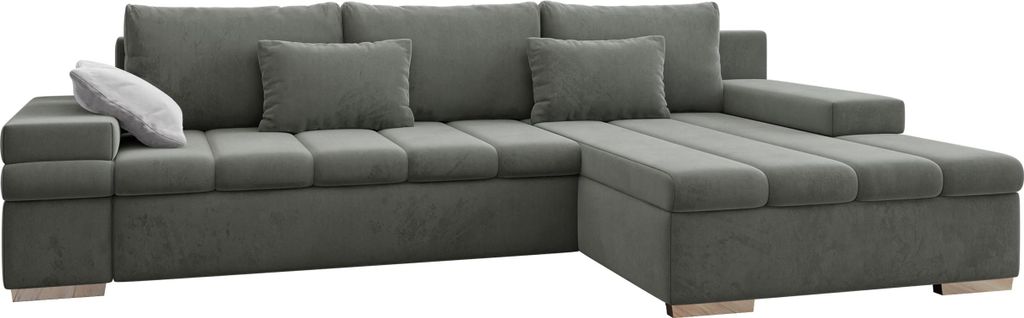 MIRJAN24 Ecksofa Bangkok Premium, Stilvoll L-Form Sofa mit Schlaffunktion und Bettkasten, Wohnlandschaft (Seite: Rechts, Piano 14 + Piano 13)