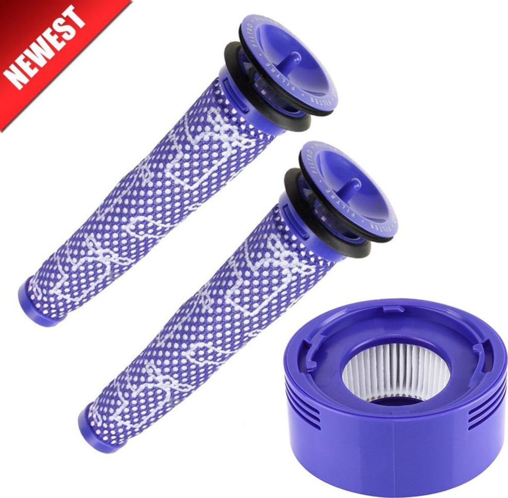 3er-Pack Vor- und Nachmotorfilter-Ersatz für Dyson V8 und V7 Akku-Staubsauger-Filterset