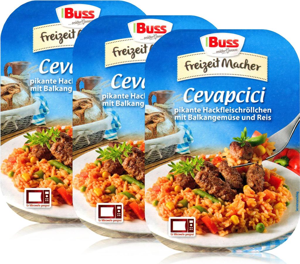 Buss Cevapcici mit Balkangemüse und Reis 300g- Produktbild 