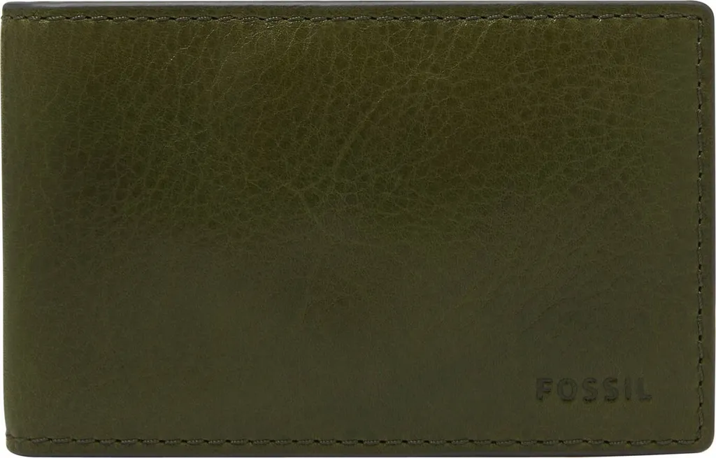 Fossil Andrew Portafoglio Verde Canteen Pelle Uomo Originale