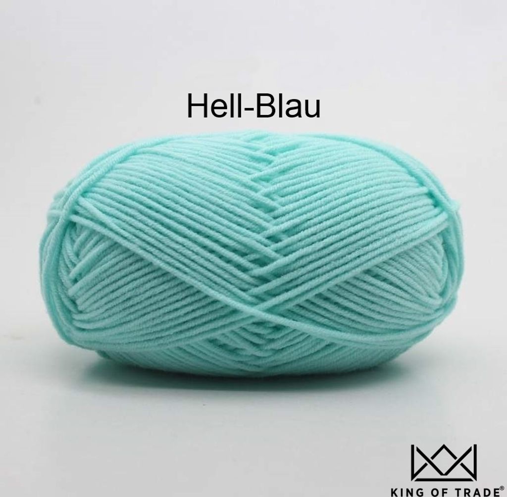 50g Hell-Blau Milchwolle Milchbaumwolle Milchgarn 100m - 05# Baby Blue