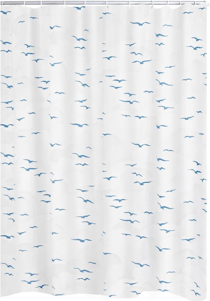 Ridder Duschvorhang Folie Sylt 180x200 cm blau 32313 Produktbild 