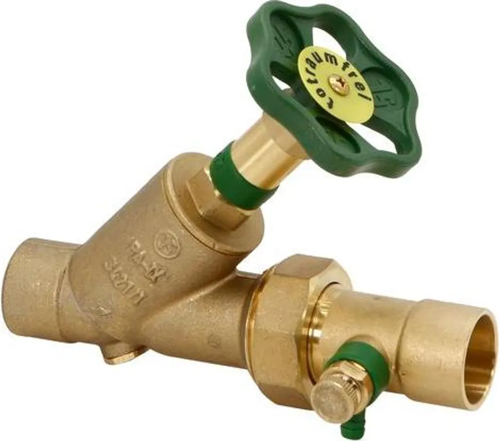 Robinet d'Arrêt KFR à Siège Incliné DN25 pour Tube Cuivre 28mm DVGW