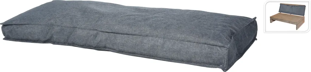 Supporto/seduta per mobili in pallet 120x40x12cm, grigio - 2