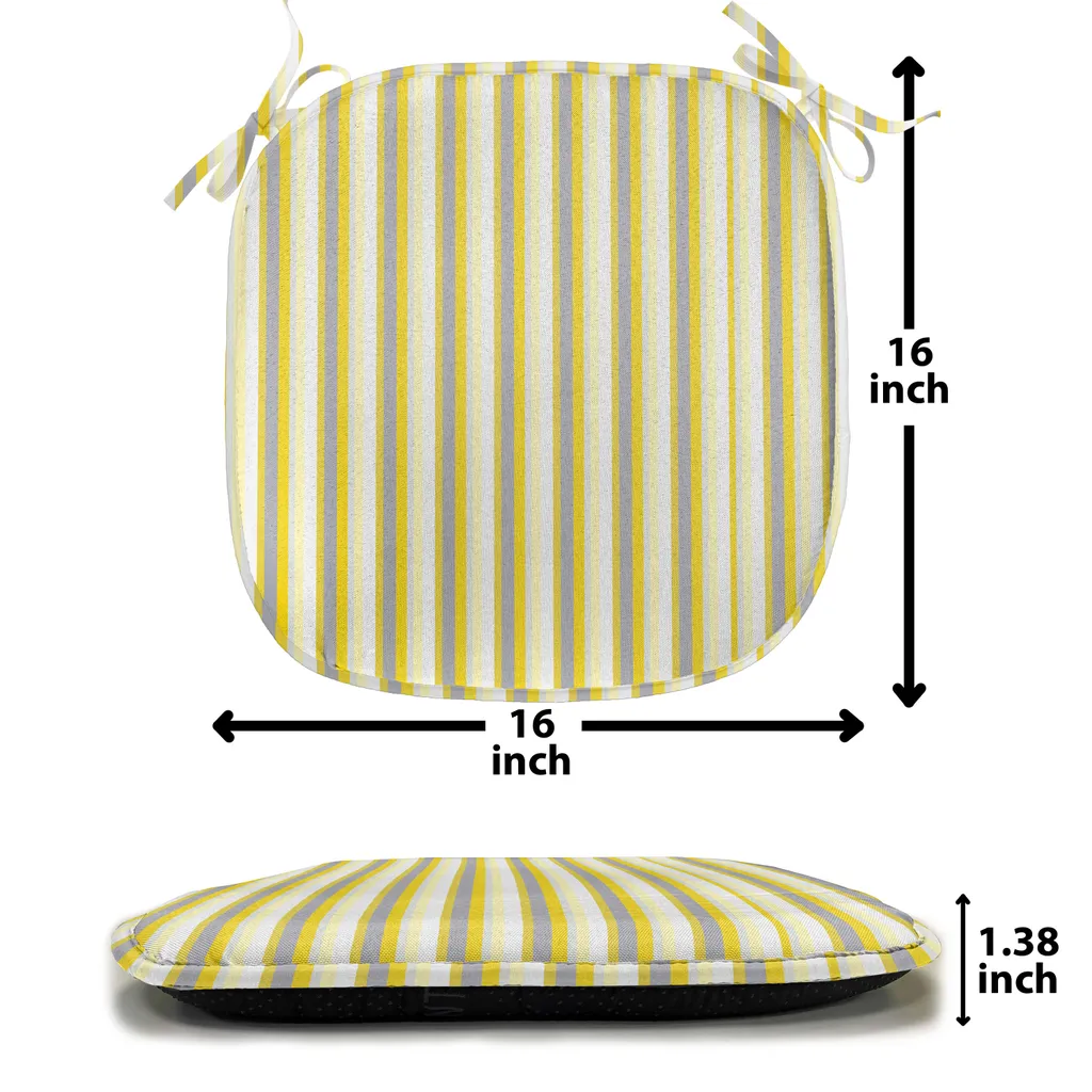 Cuscini Sedie 40x40 ABAKUHAUS Giallo Grigio - Set 12 per Famiglia - 3