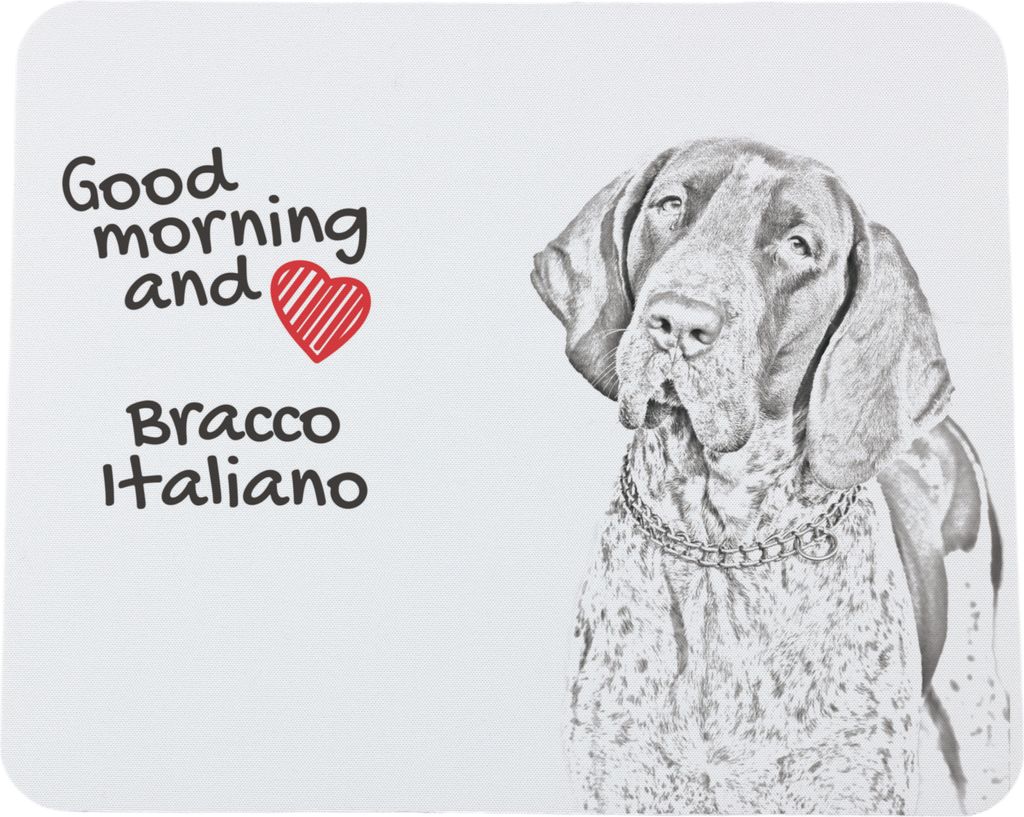 Italienischer Vorstehhund, Bracco Italiano - Mauspad mit Druck, personalisiertes Mauspad mit Hund, einzigartiges Gadget für Büroangestellte von A...