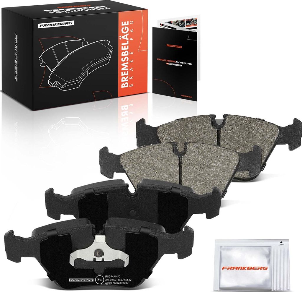 Frankberg 4x Bremsbeläge Vorderachse für BMW 3er Cabriolet E36 E46 E36 E46 E34 E32 E36 1985-2006
