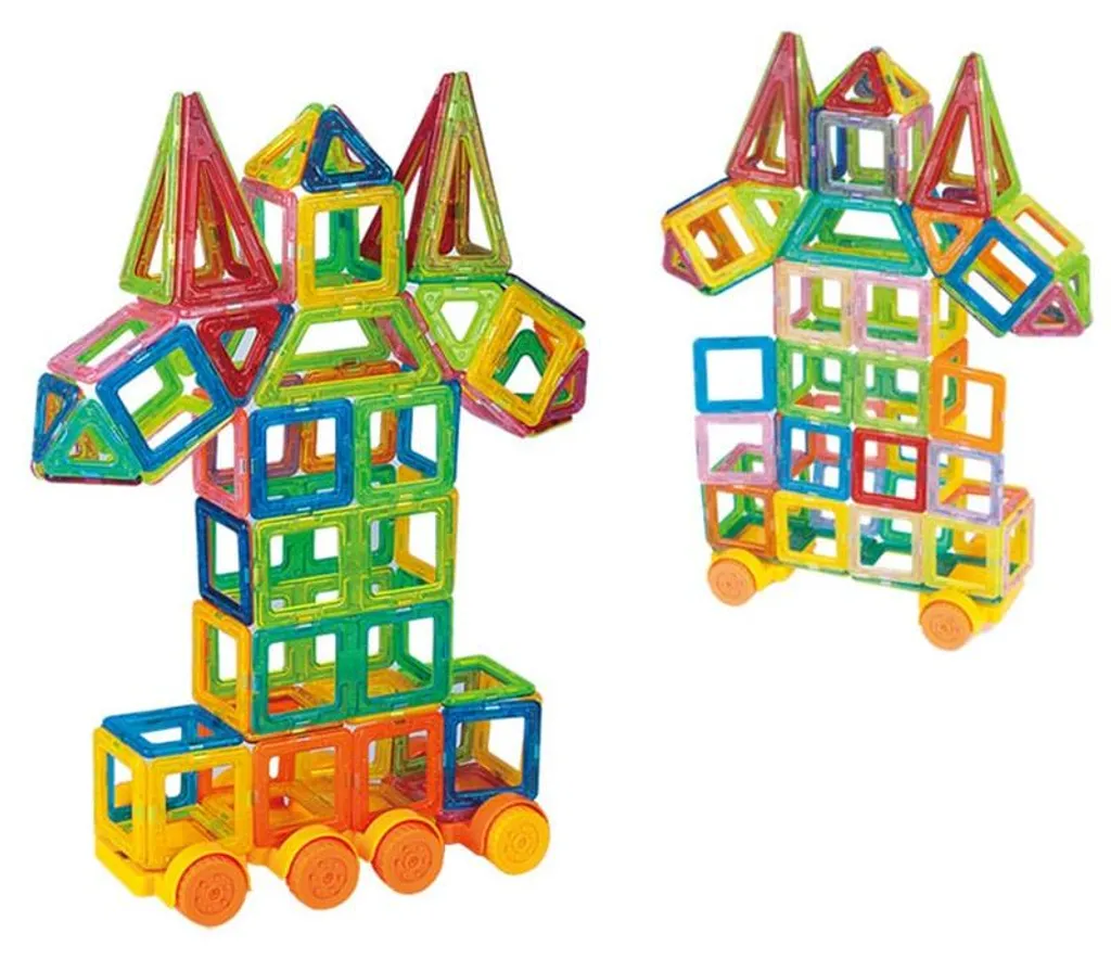Composants magnétiques 82 pièces - Jeu de construction 3D multicolore - 7