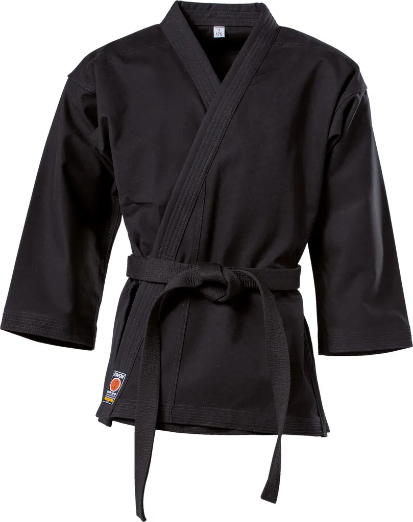 Veste de karaté noir 170 cm pour entraînement au dojo et katas 8 oz