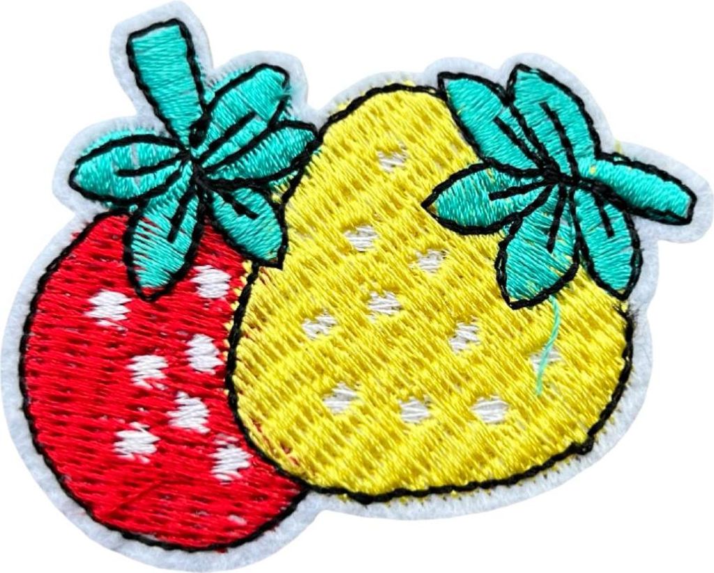 Erdbeerfrucht-Bügel-Emblem-Aufnäher