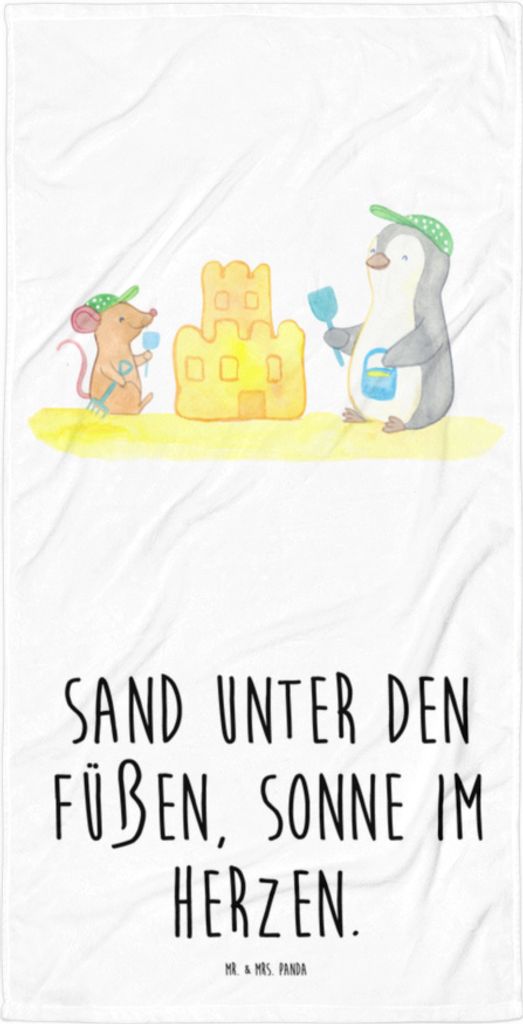 Mr. & Mrs. Panda Reisehandtuch Sommer Meer Strand - Weiß - Geschenk, Handtuch, Freiheit, XL, Küste, Inspiration, Urlaub Am, Kuscheln, Großes Bad...