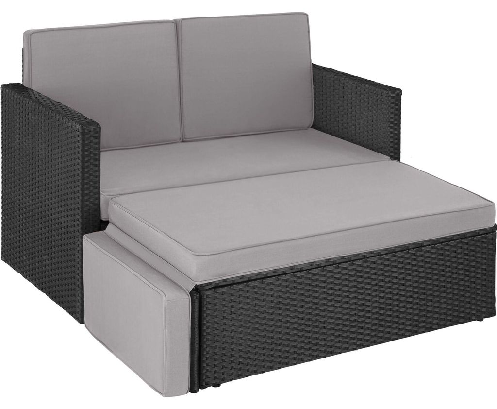 tectake® Rattan Lounge Korfu 2-osobowy odporny Zdjęcie produktu 