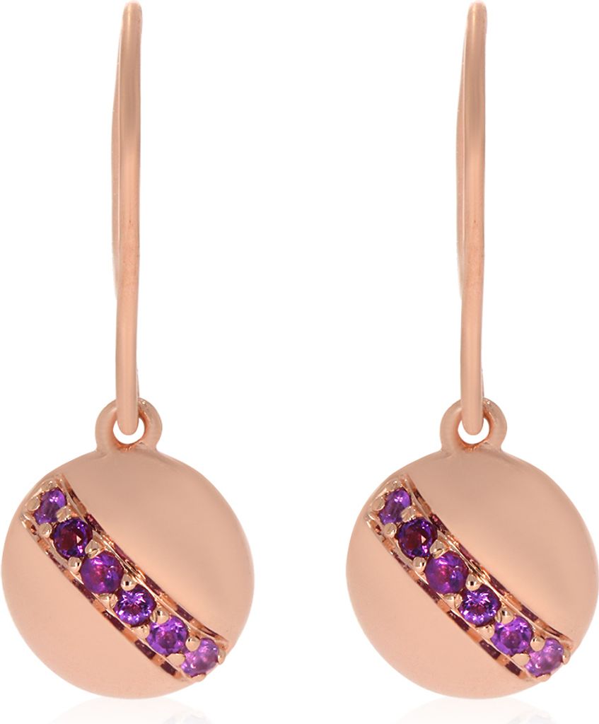 CBE05567 Ohrhänger mit 12 Amethyste ca. 0,26 ct. rosèvergoldet XEN