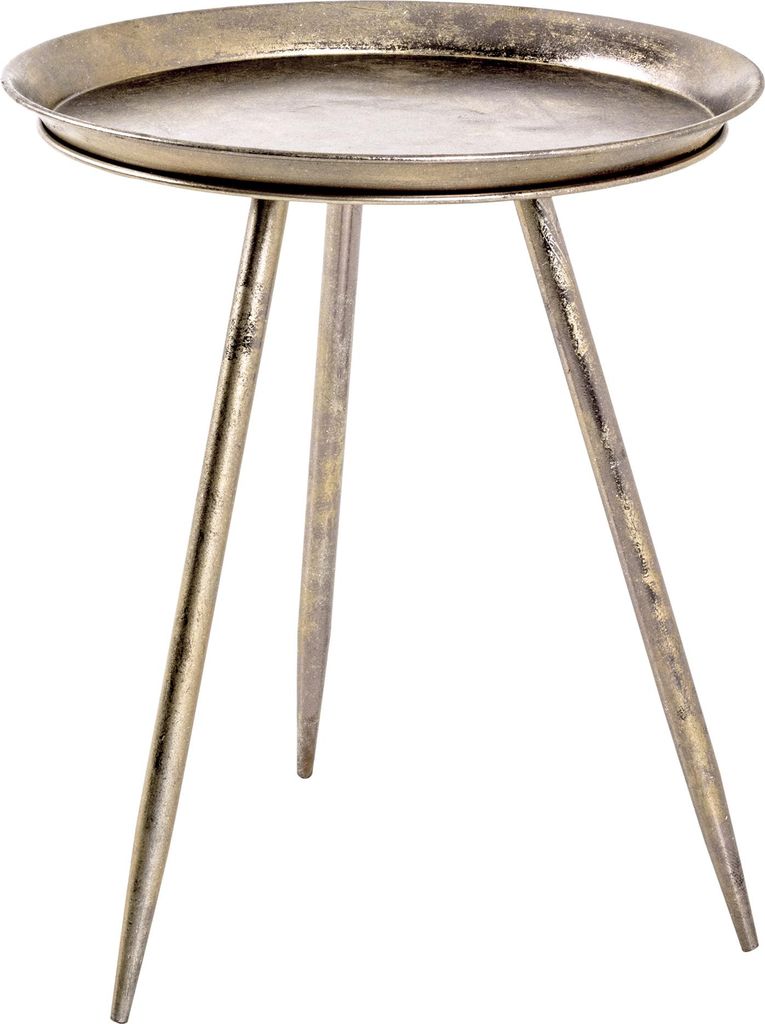 HAKU Möbel Beistelltisch bronze - Metall, B/H/T: 44x54x44 cm