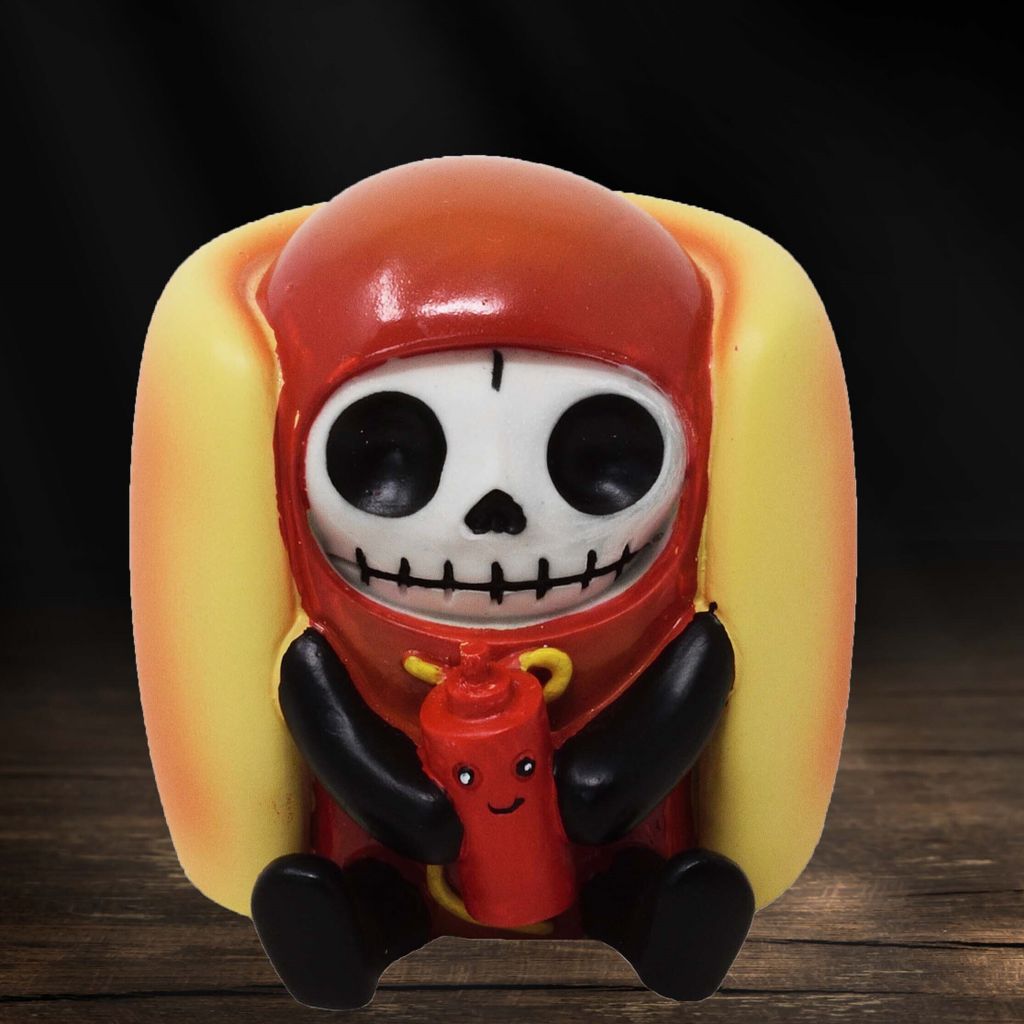 Furrybones "Hot Dog" - Dekofigur Totenkopf Gothic Fantasy