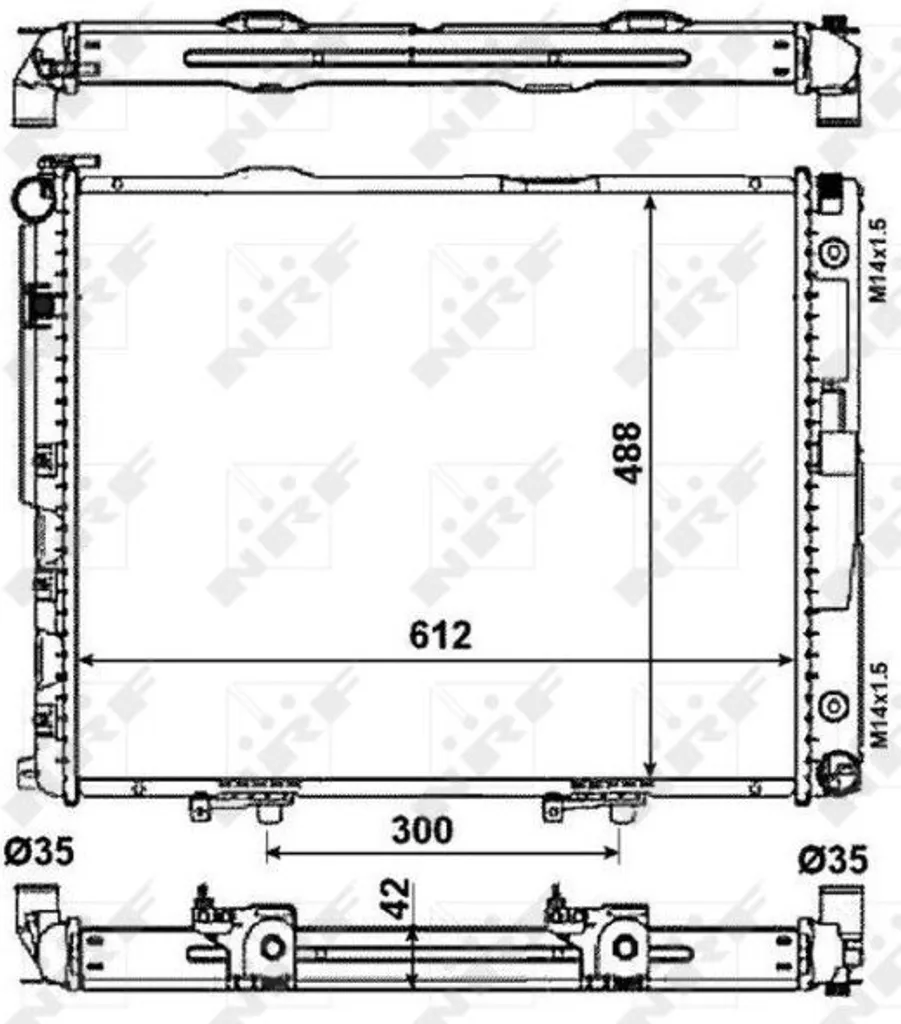 Radiateur de refroidissement moteur pour Mercedes Classe E W124 NRF