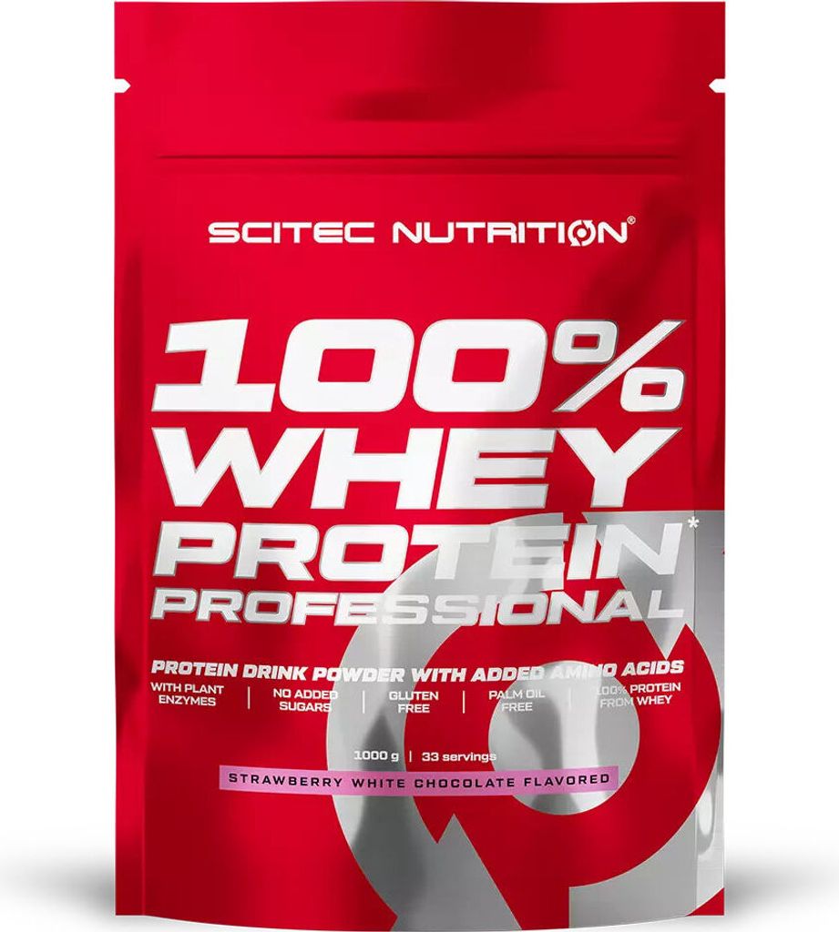 Scitec Nutrition 100% Whey Protein Professional 1000 g Erdbeere - weiße Schokolade