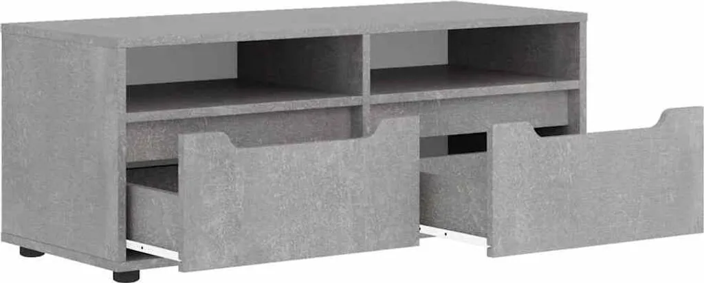 vidaXL Mobile TV VISNES grigio cemento 100x40x38 cm Materiale a base di legno - 6