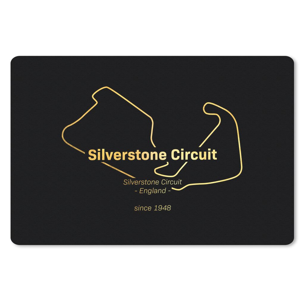 MuchoWow Mauspad Mousepad F1 - Silverstone - England 27x18 cm - Mousepads - Maus Mat - Pad - Mausunterlage - Büroartikel - Desk Matten