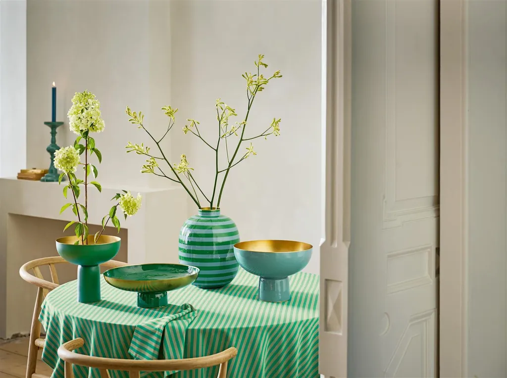 Décoration de Table Pip Studio Plateau Haut Vert pour Centre de Table