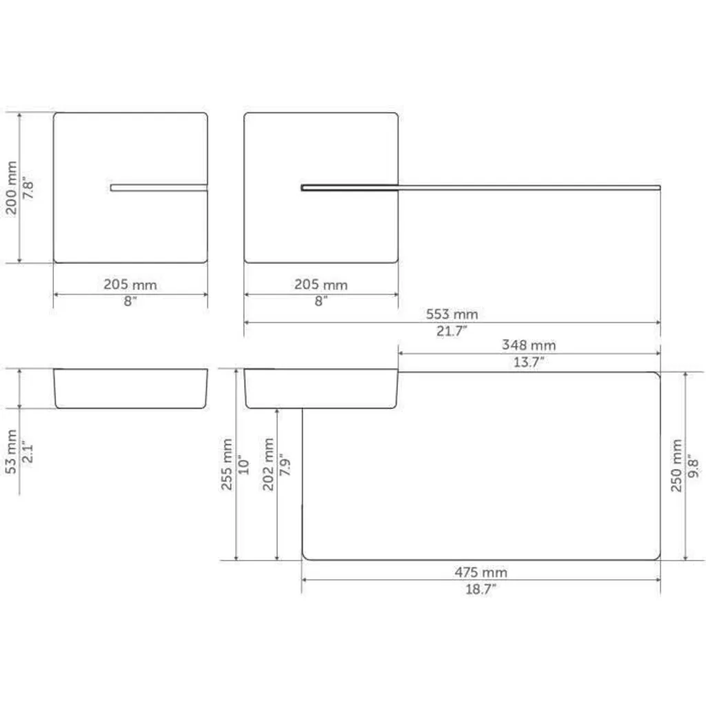 Support Mural pour Décodeur et Console en Verre Blanc - Gain de Place TV - 4