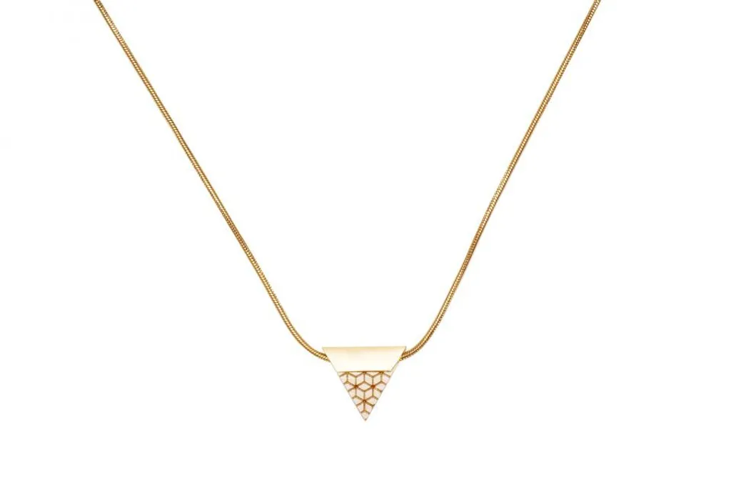 Collana Virie Triangolo BeWooden: Gioiello Geometrico Minimalista - 2