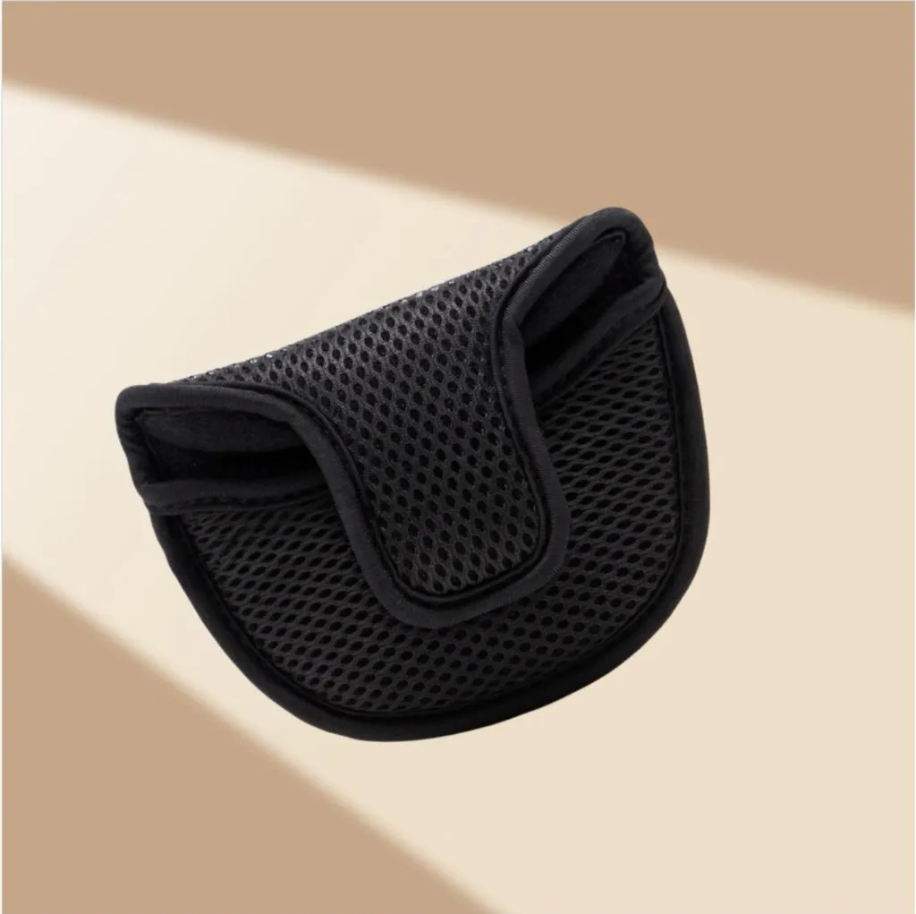 INF Copertura Testa Putter Golf Semicircolare Mesh Nero 15cm - 4