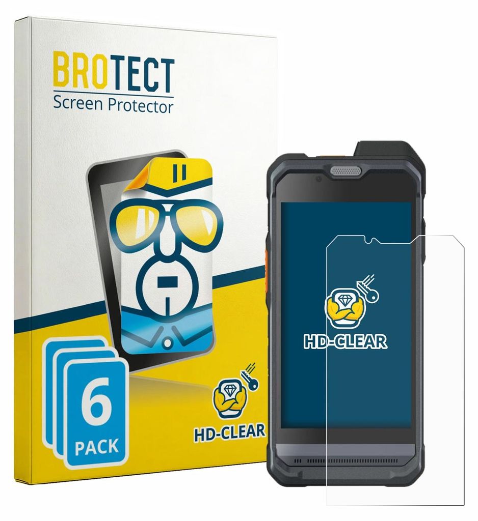 6x Für Hytera PNC460 Schutzfolie BROTECT Displayschutz Display Schutz Folie Klar Transparent