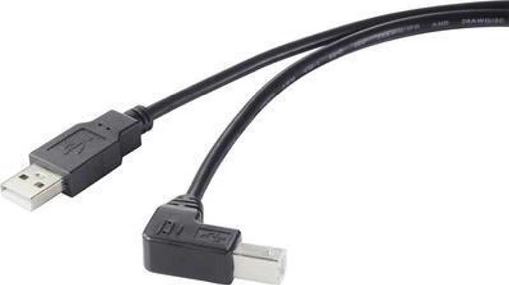 Renkforce RF-4613068 USB Kabel 0,5 m USB 2.0 USB A USB B Schwarz (RF-4613068)