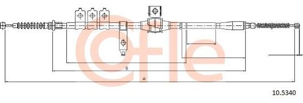 COFLE 10.5340 Seilzug, Handbremse OE 1332890 kompatibel mit Ranger