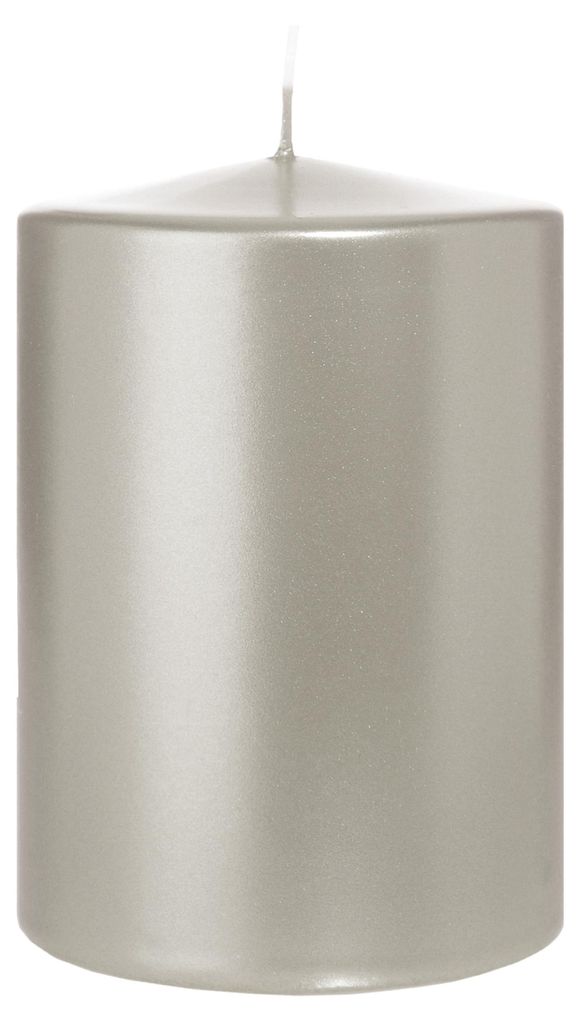 Wiedemann stumpfe Kerze - silber - 15 x 10 cm - 113 Stunden