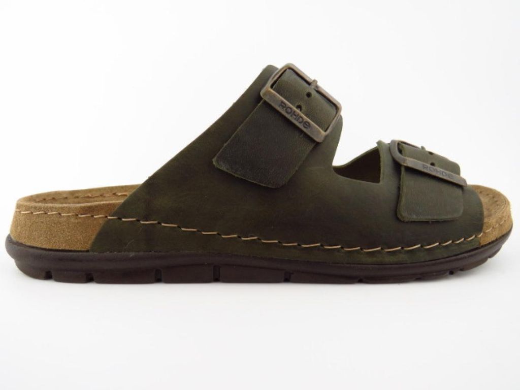 Rohde Brushleder olive Pantolette Grün : 44 Produktbild 