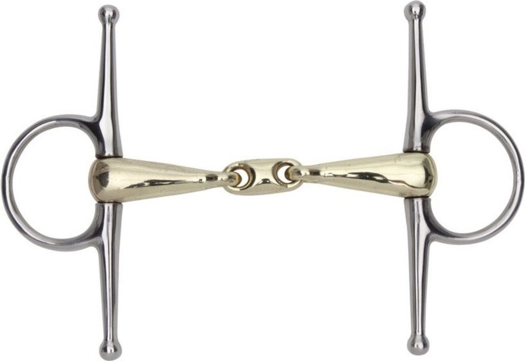 Shires - Messing Mittelstück Schenkeltrense ER461 (5 in) (Messing)