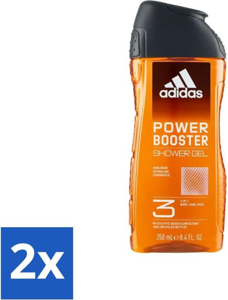 Adidas Duschgel Power Booster 250 ml - Vorteilspack - 2 Stücke