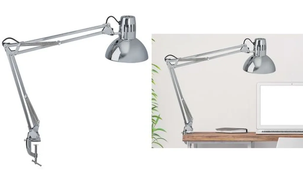 MAULstudy Lampe de Table Argent à Fixation par Pince Culot E27 MAUL