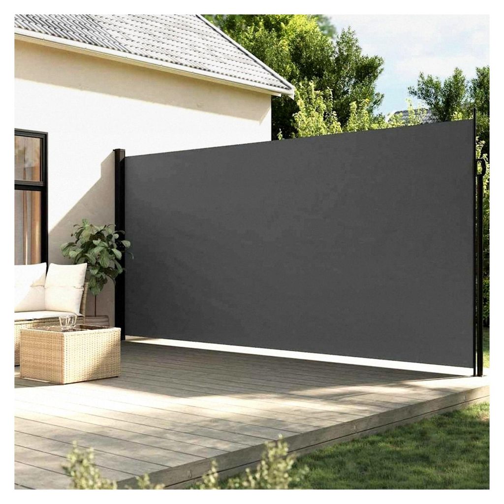 Versenkbare Seitenmarkise anthrazit 220x500 cm