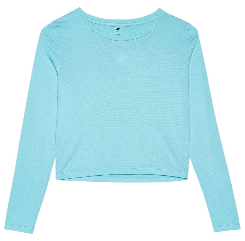 4F - "4FWSS24TFLOF218" T-Shirt für Damen Langärmlig MR2144 (M) (Blau)
