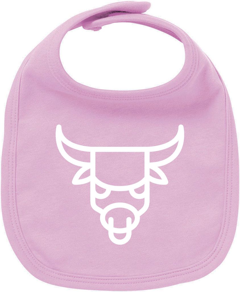 Huuraa Unisex Babylatz Stier Sternzeichen Symbol Geschenk Babypink Bio Baumwolle Stier Mitbringsel