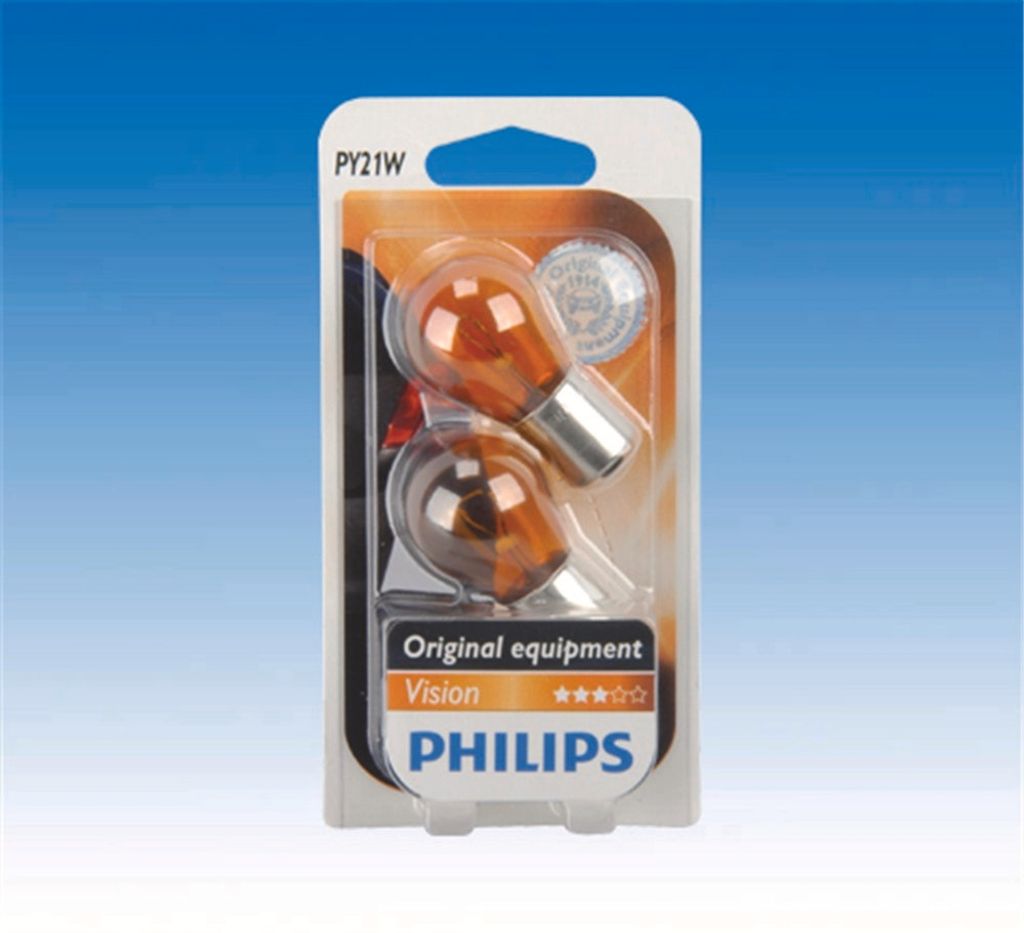 Philips Kugellampe, 21 W, Blister mit 2 gelben Lampen Produktbild 